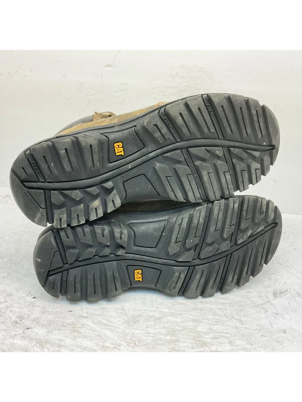 CATERPILLAR Men's Outline Steel Toe Steel Plate Leather Boots P720996 Brown 7.5W